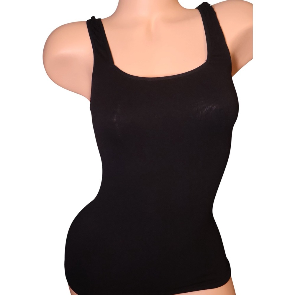 Intimately Free People XS/S Black Seamless Ribbed Tank Top Stretch‎ Cami